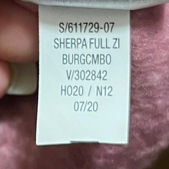 Old Navy Cozy Teddy-Sherpa Plus-Size Full-Zip Jacket Raspberry Camo Sz XXL Tall - Picture 10 of 11